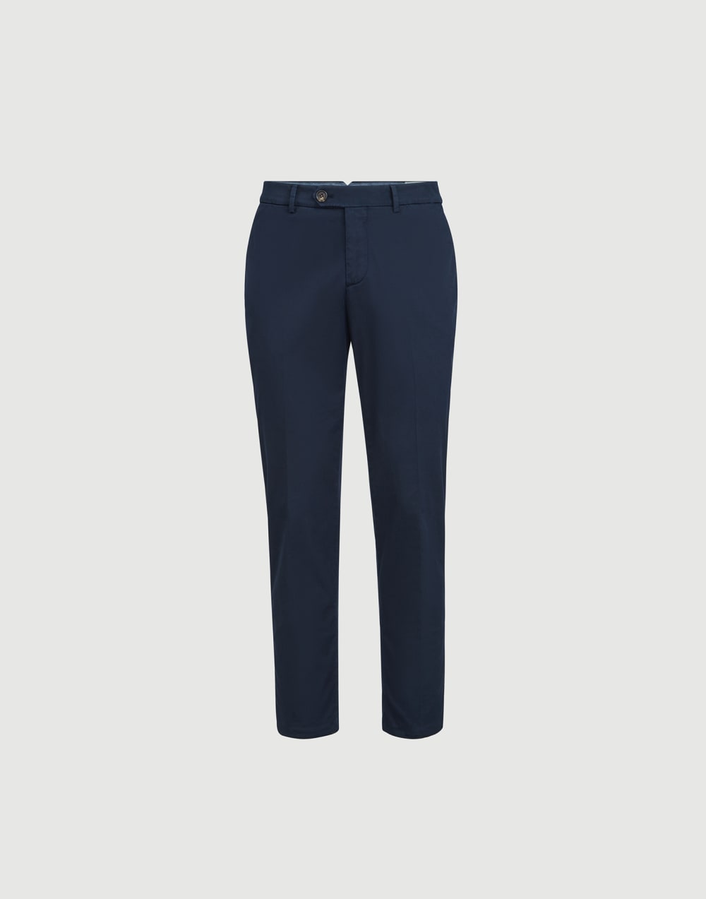Comfort gabardine trousers Navy Blue Man - Brunello Cucinelli