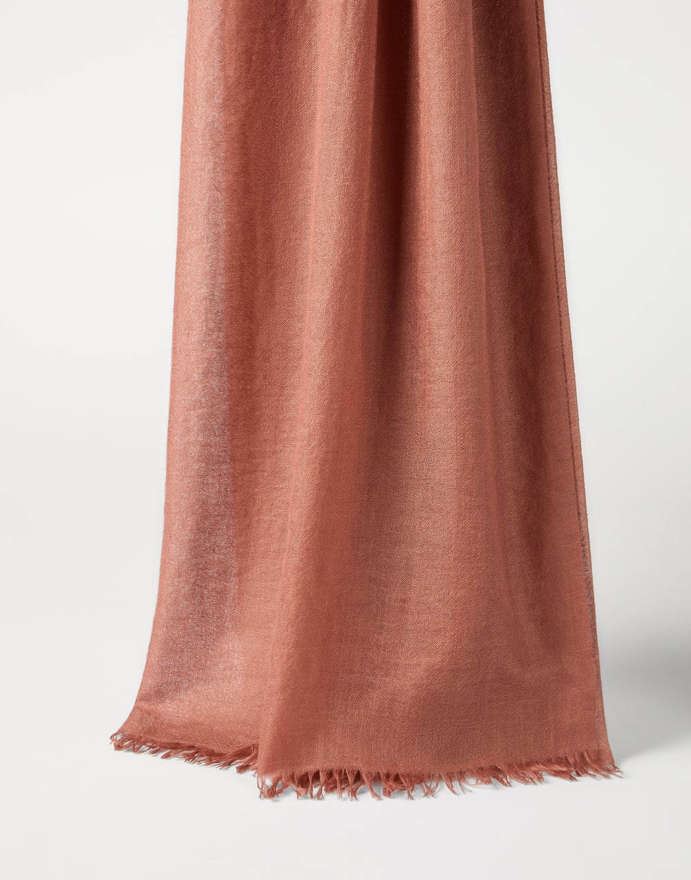 Шарф из кашемира и шелка Оранжевый Женщина - Brunello Cucinelli