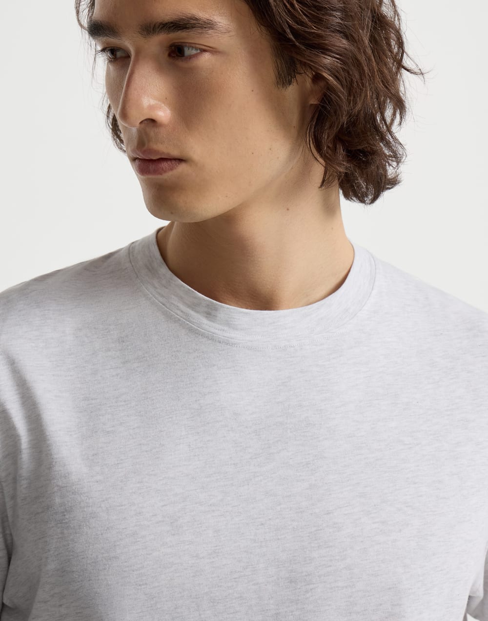 Cotton jersey crew neck T-shirt Pearl Man - Brunello Cucinelli