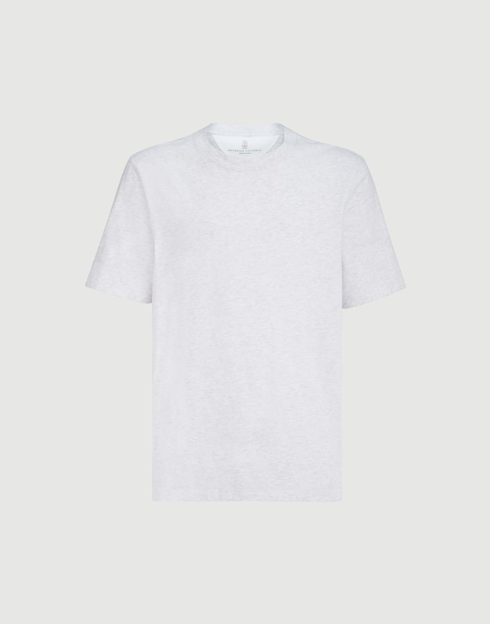 Cotton jersey crew neck T-shirt Pearl Man - Brunello Cucinelli