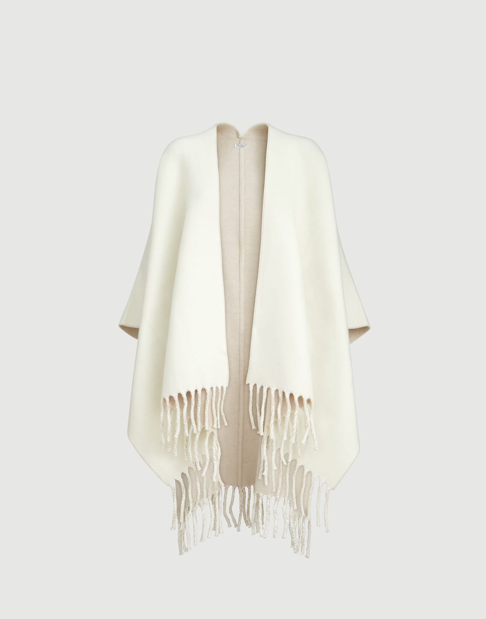 Wool and cashmere double knit poncho Panama Woman - Brunello Cucinelli