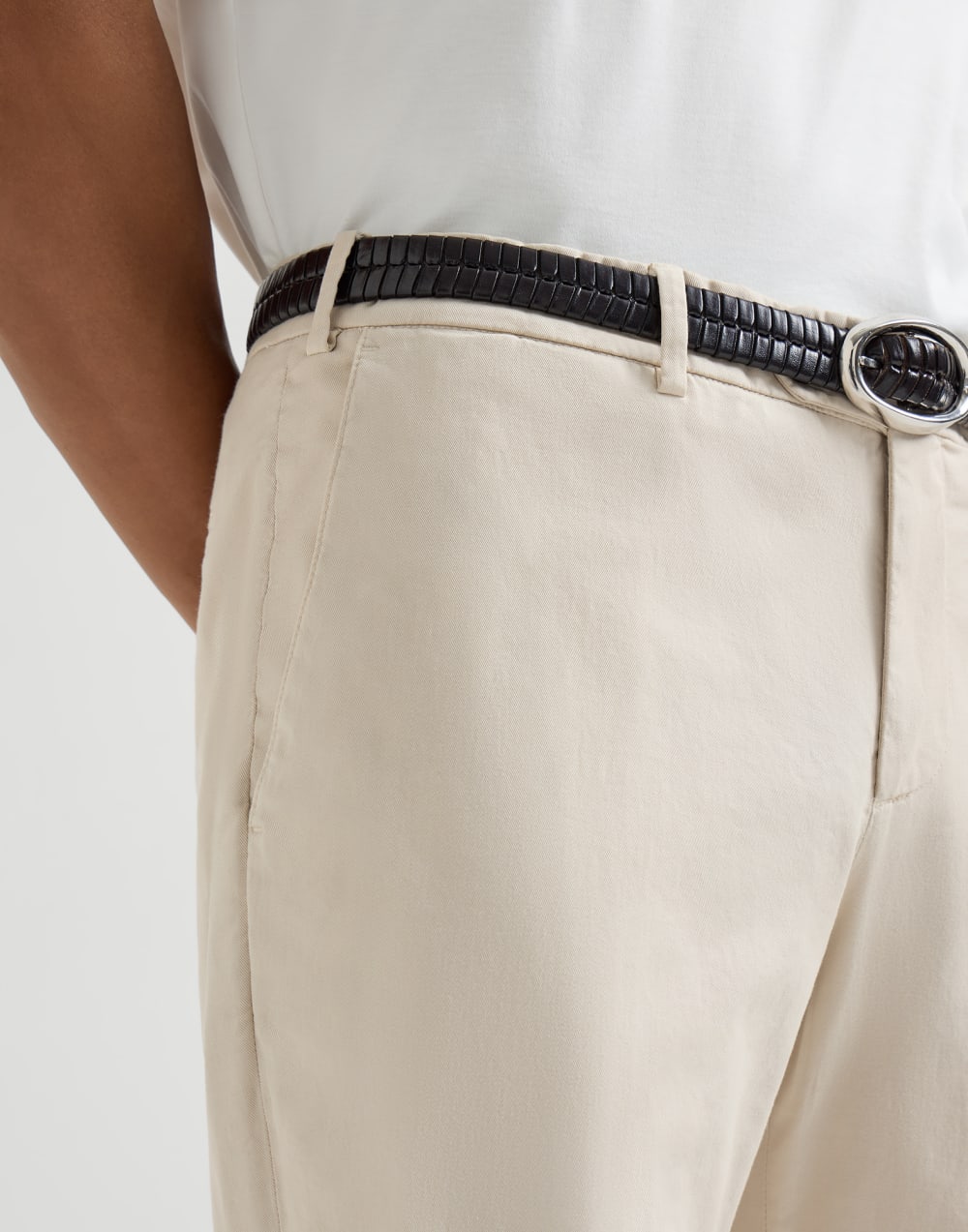 Comfort gabardine trousers Buff Man - Brunello Cucinelli