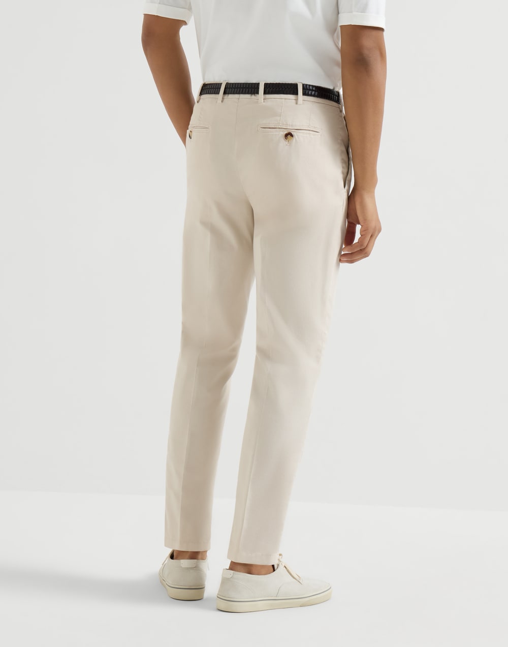 Comfort gabardine trousers Buff Man - Brunello Cucinelli