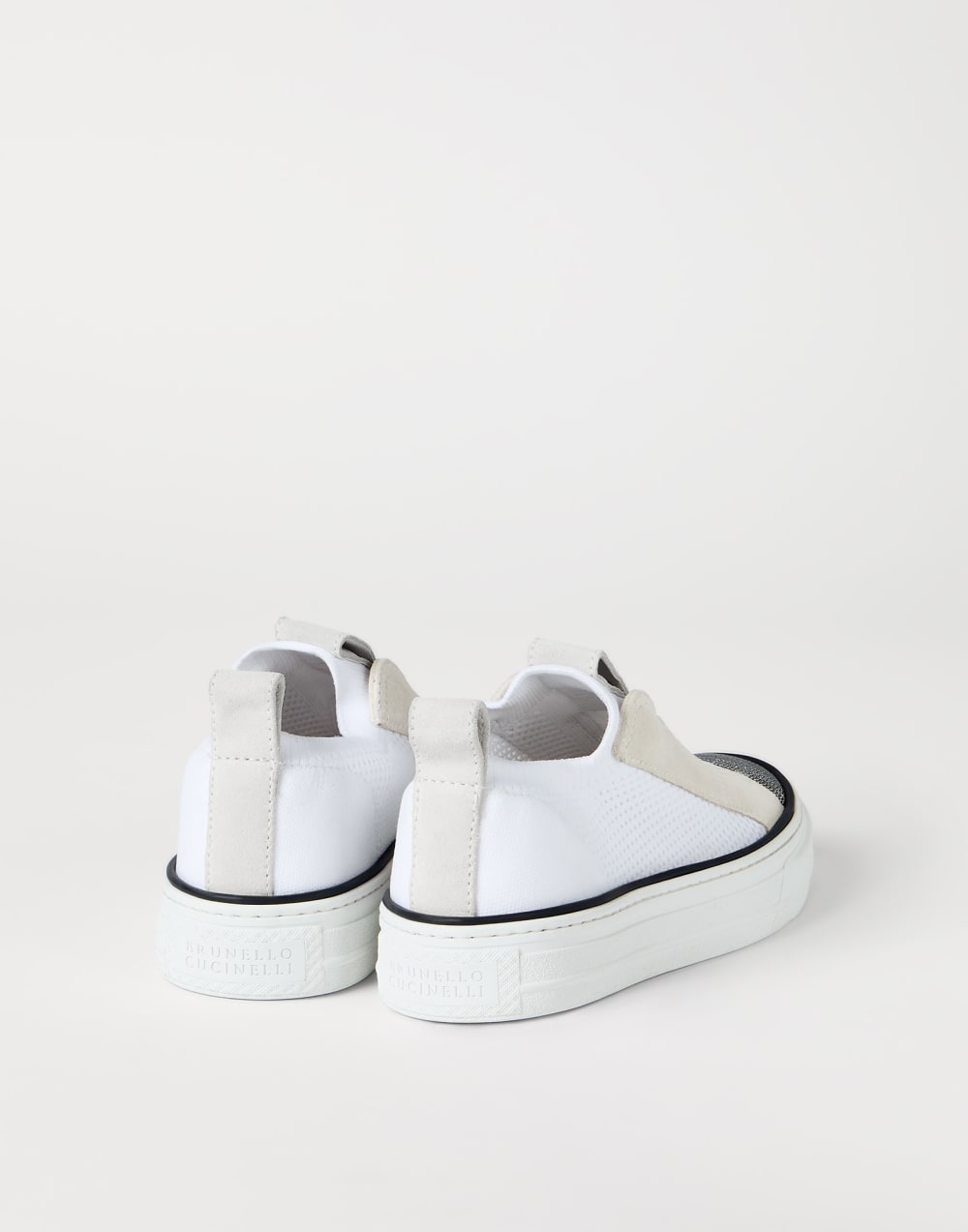 Sneakers with monili White Woman - Brunello Cucinelli