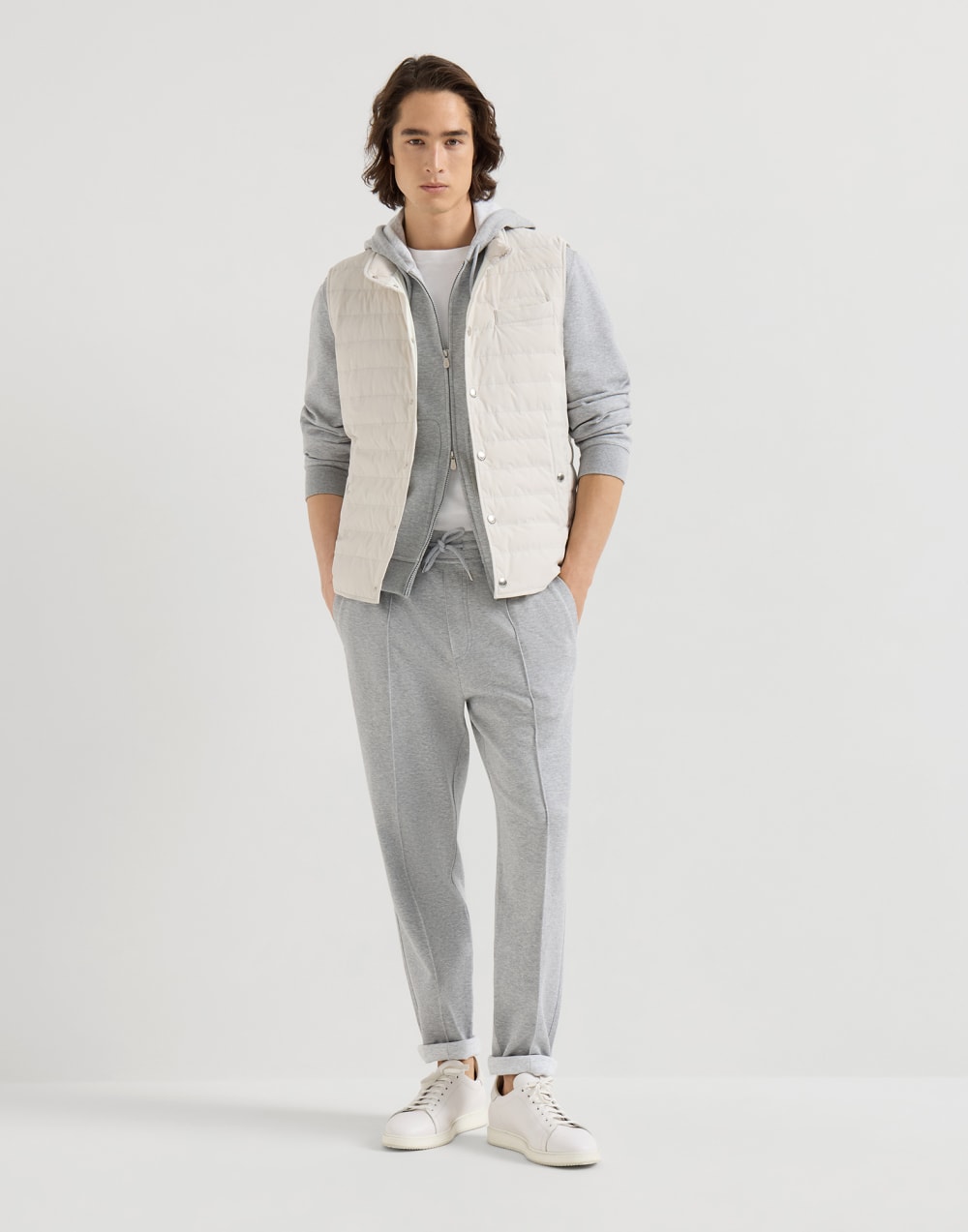 Taffeta down jacket Panama Man - Brunello Cucinelli