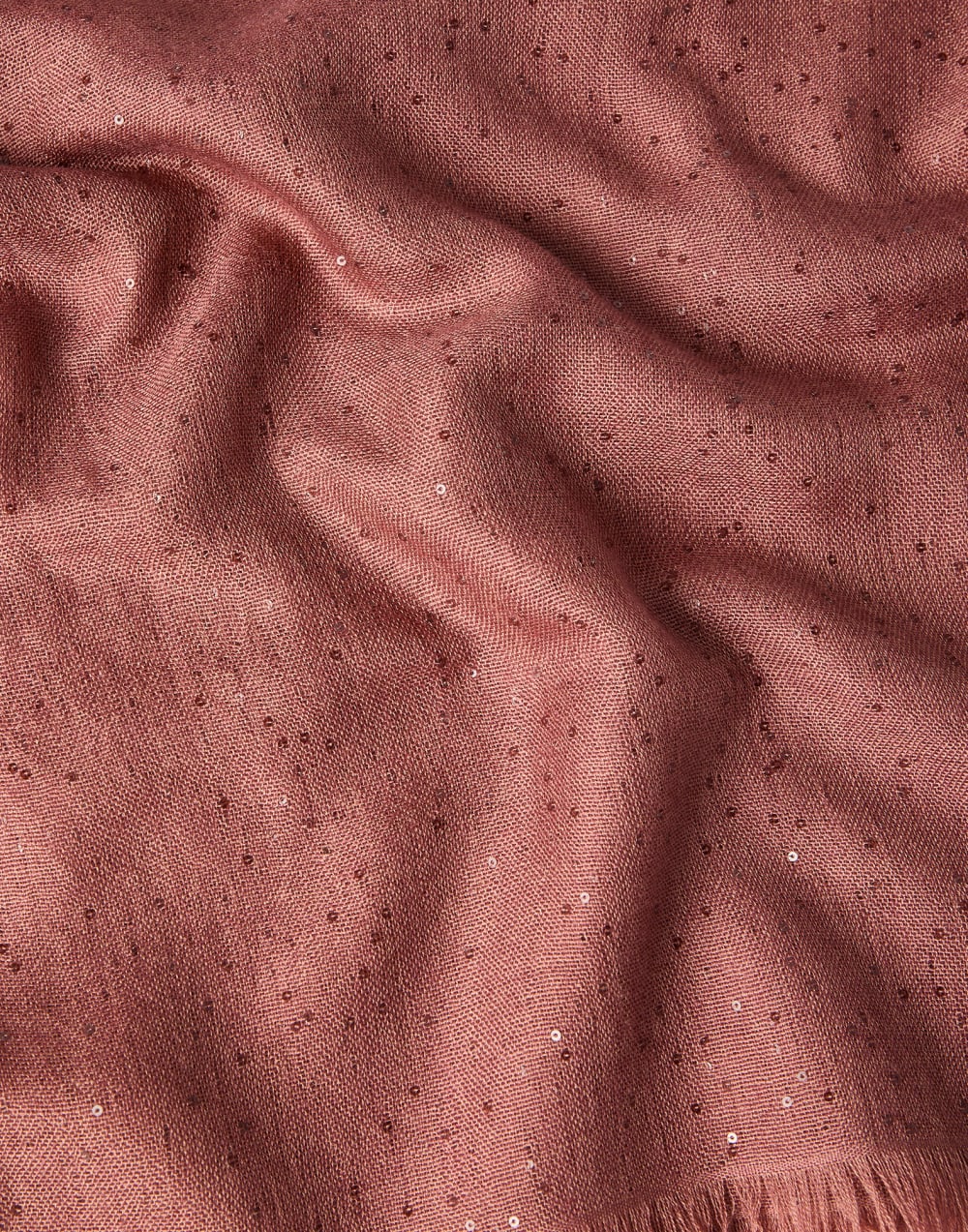 羊绒和亮丝绸料围巾 橙色 女款 - Brunello Cucinelli