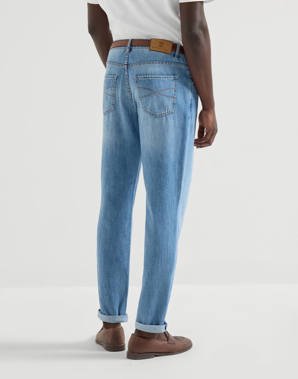 Pantalón de denim ligero Denim Claro Hombre - Brunello Cucinelli