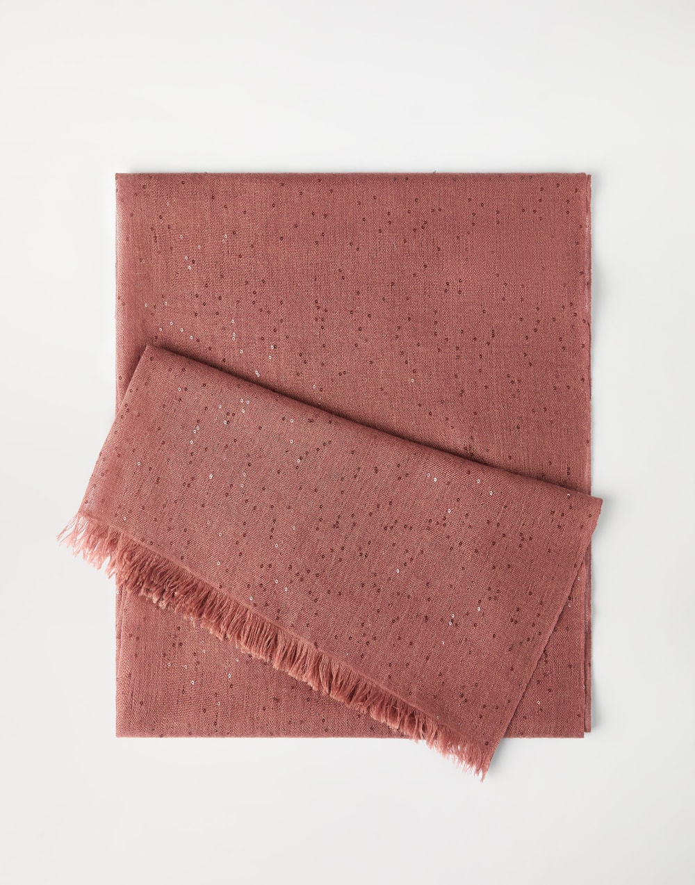 Cashmere and silk Diamond yarn scarf Orange Woman - Brunello Cucinelli