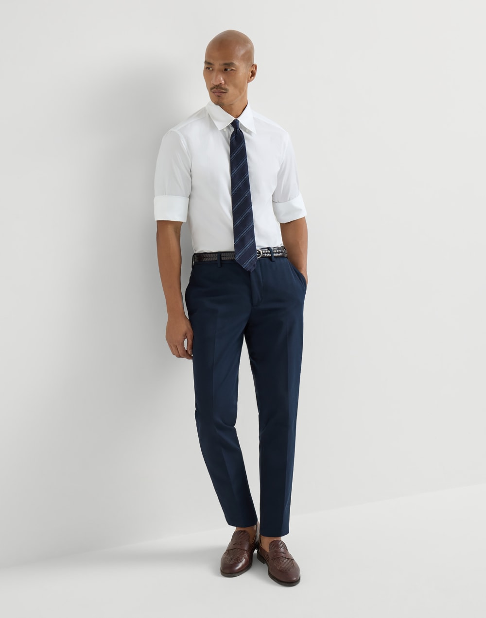Pantalón de gabardina Azul Hombre - Brunello Cucinelli