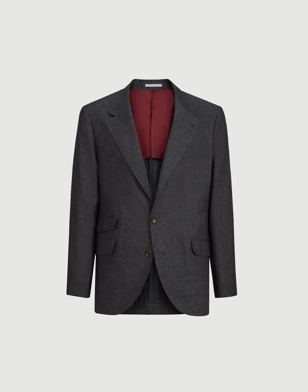 Blazer deconstruido de lino Antracita Hombre - Brunello Cucinelli