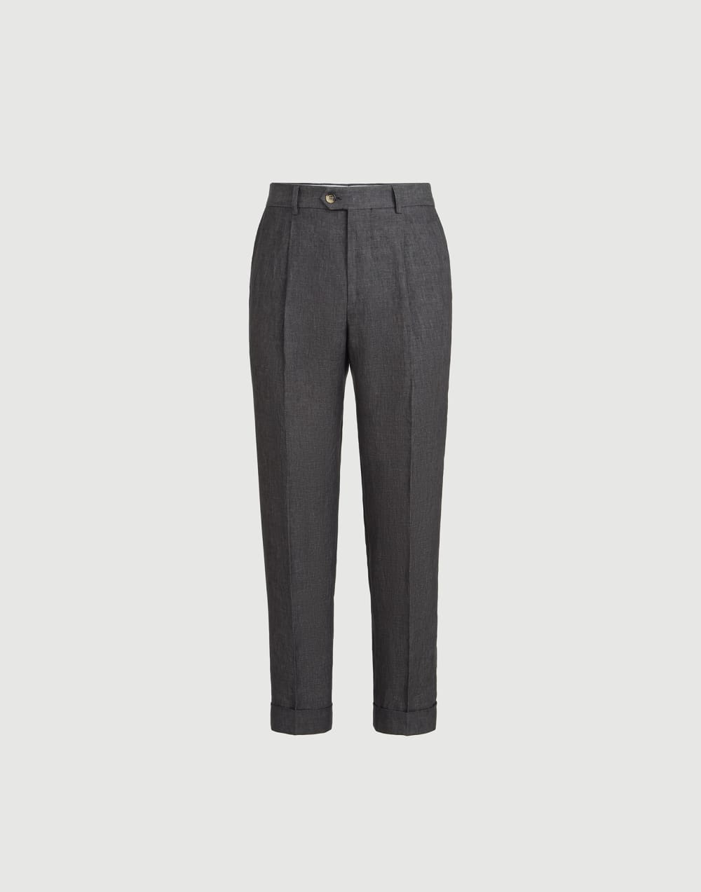 Délavé linen trousers Anthracite Man - Brunello Cucinelli