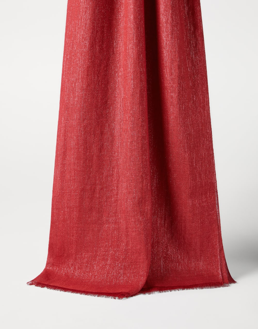 闪烁围巾 红色 女款 - Brunello Cucinelli