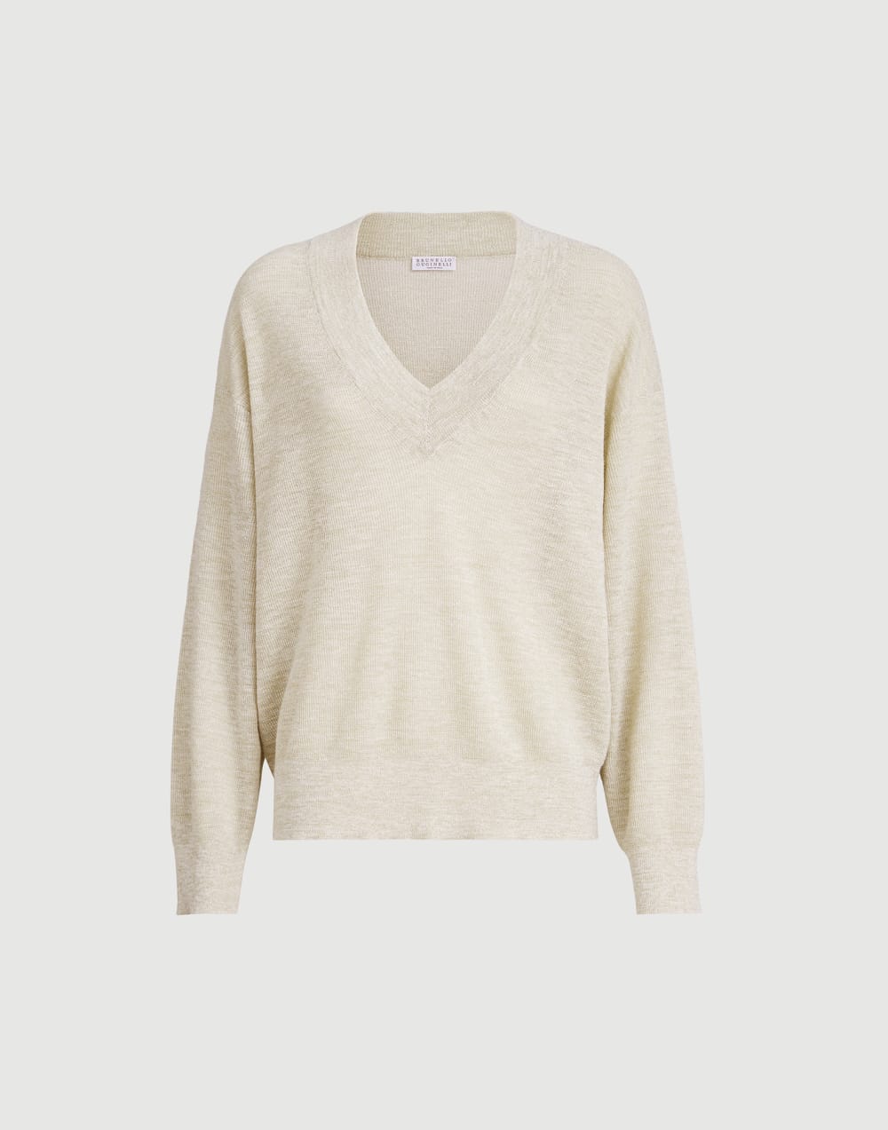 Jersey de lino Beige Claro Mujer - Brunello Cucinelli