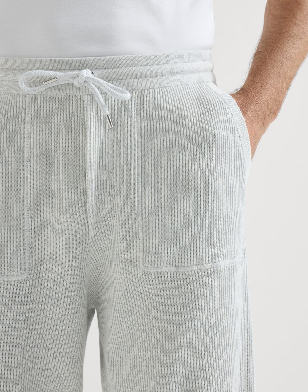 Knitted Bermuda shorts Fog Man - Brunello Cucinelli