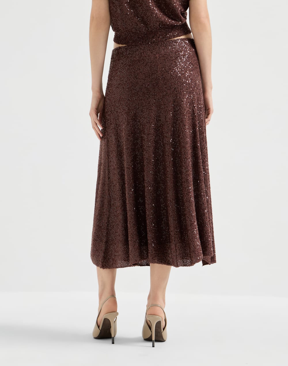 Knitted skirt Bordeaux Woman - Brunello Cucinelli