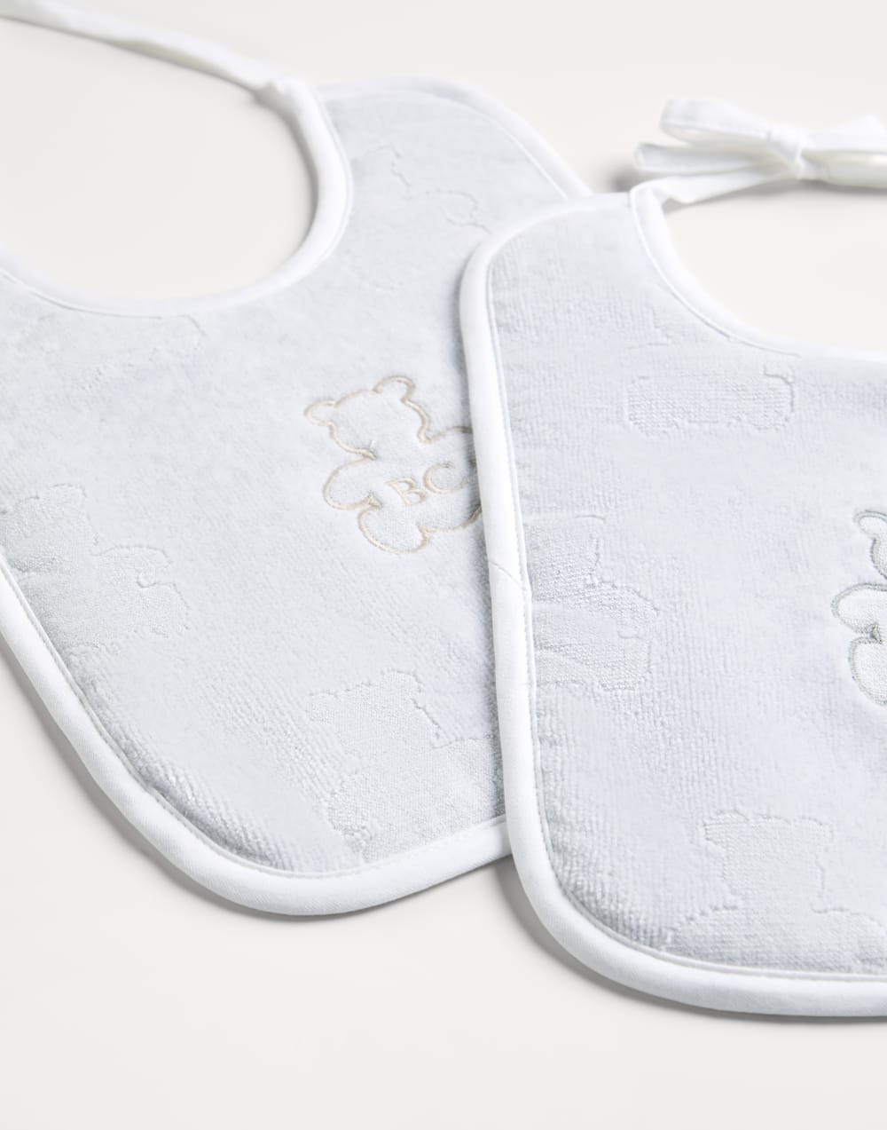 Baby Bernie 2-piece bib set Light Grey Baby - Brunello Cucinelli