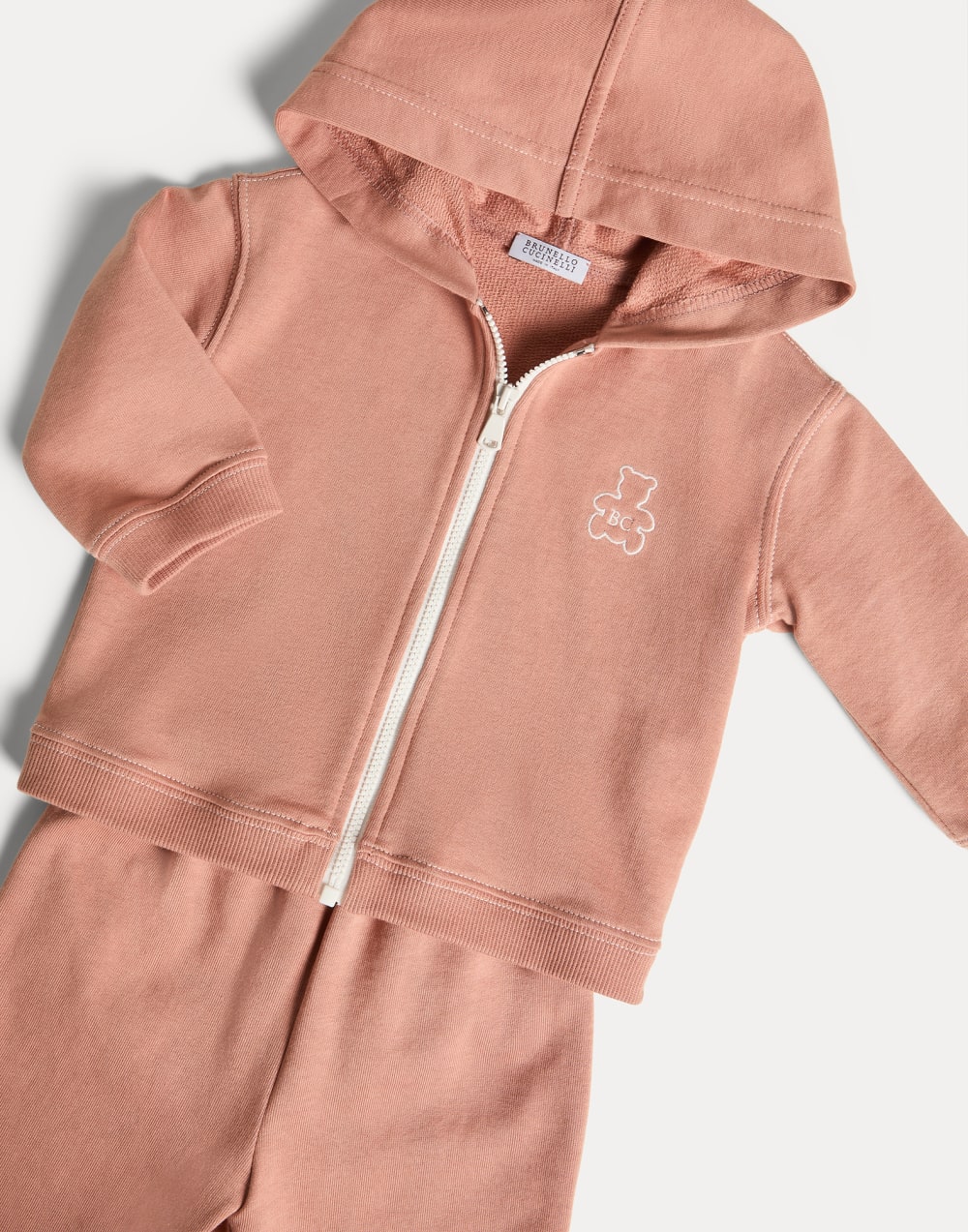 Baby Bernie-Set aus Sweatjersey Orange Baby - Brunello Cucinelli