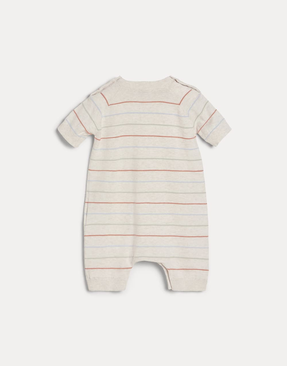 Bernie Baby knit coverall Oat Baby - Brunello Cucinelli