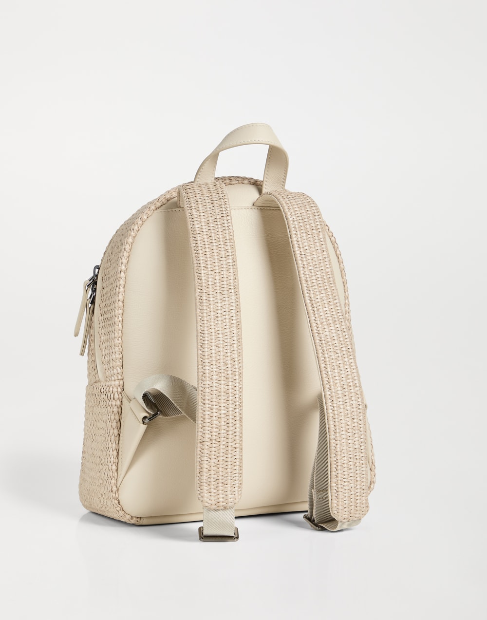 Techno raffia bear backpack Beige Girls - Brunello Cucinelli