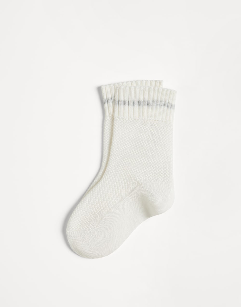 Baby Bernie Waffle stitch socks Panama Baby - Brunello Cucinelli