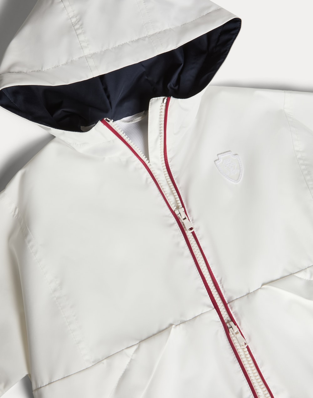 Nylon hooded outerwear jacket with logo White Girls - Brunello Cucinelli