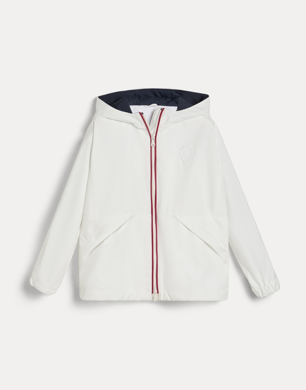Nylon hooded outerwear jacket with logo White Girls - Brunello Cucinelli