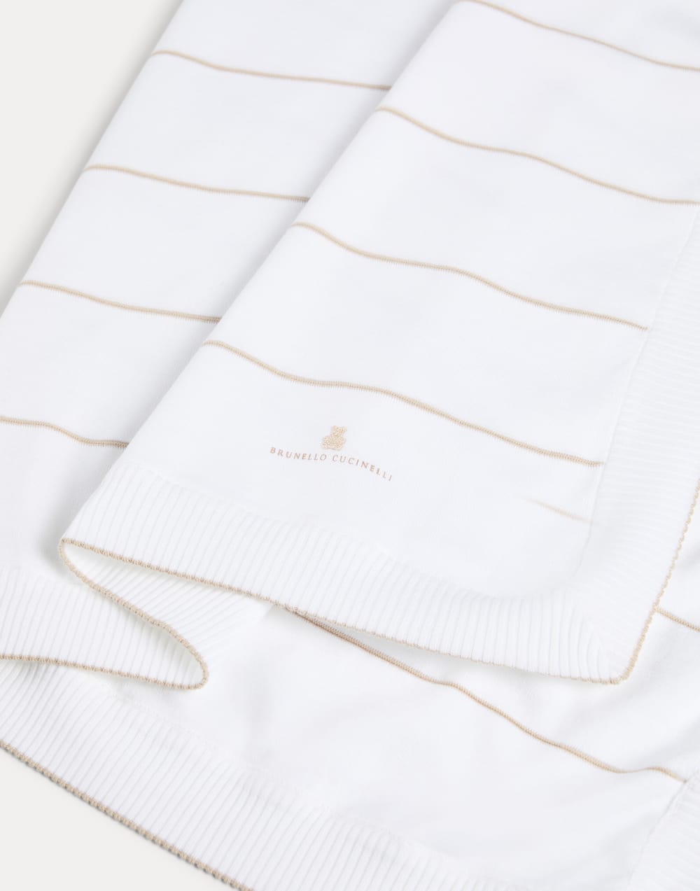 Gestreifte Baby Bernie-Decke Weiß Baby - Brunello Cucinelli