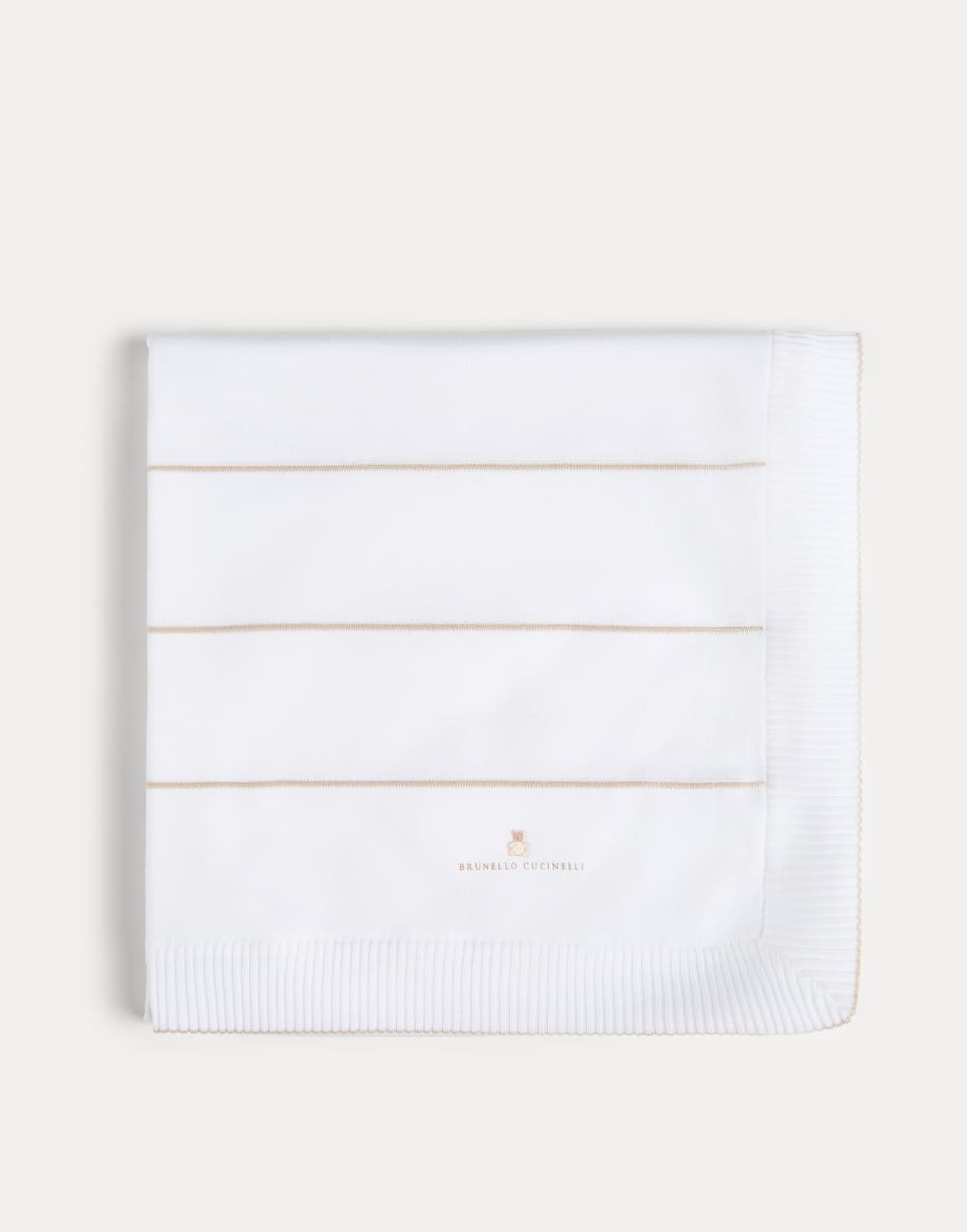 Bernie Baby striped blanket White Baby - Brunello Cucinelli