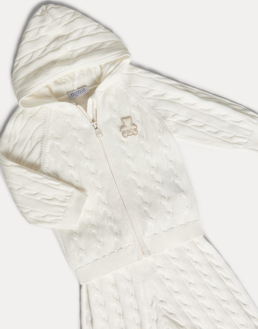 Baby Bernie-Set in Zopfstrick Panama Baby - Brunello Cucinelli