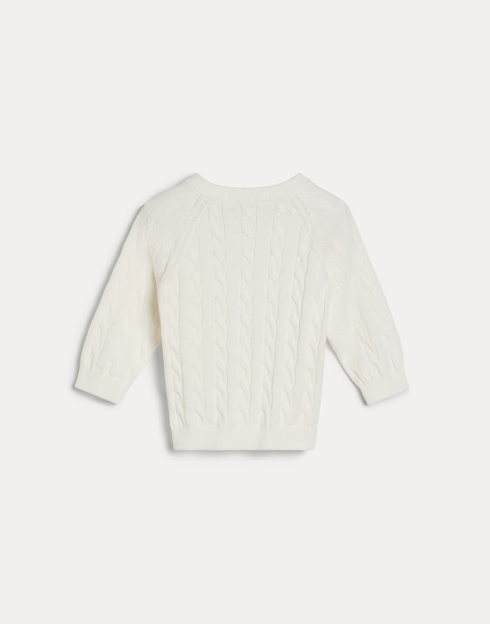 Cotton cable knit Baby Bernie sweater Panama Baby - Brunello Cucinelli
