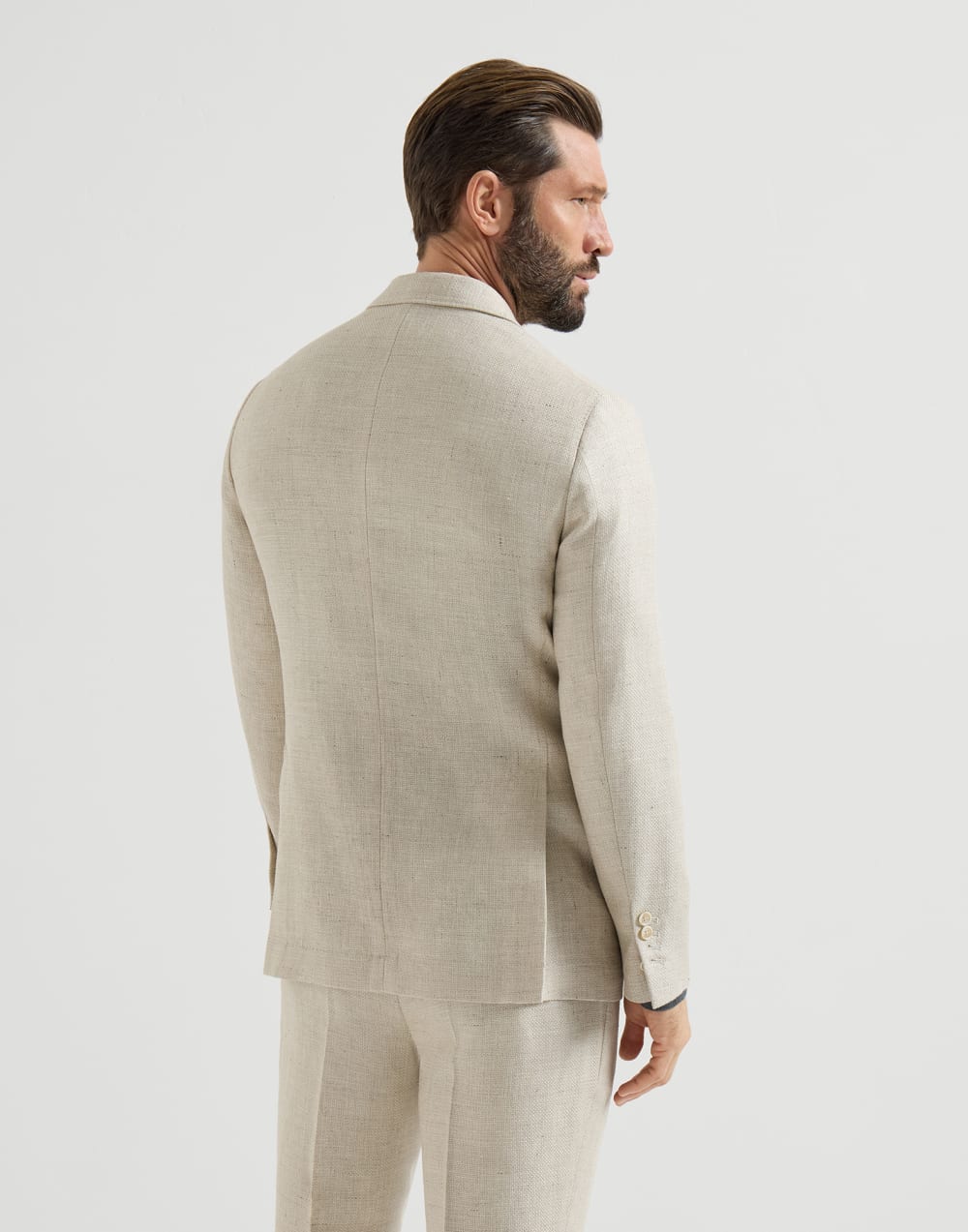 ホップサック アンコンジャケット サンド メンズ - Brunello Cucinelli