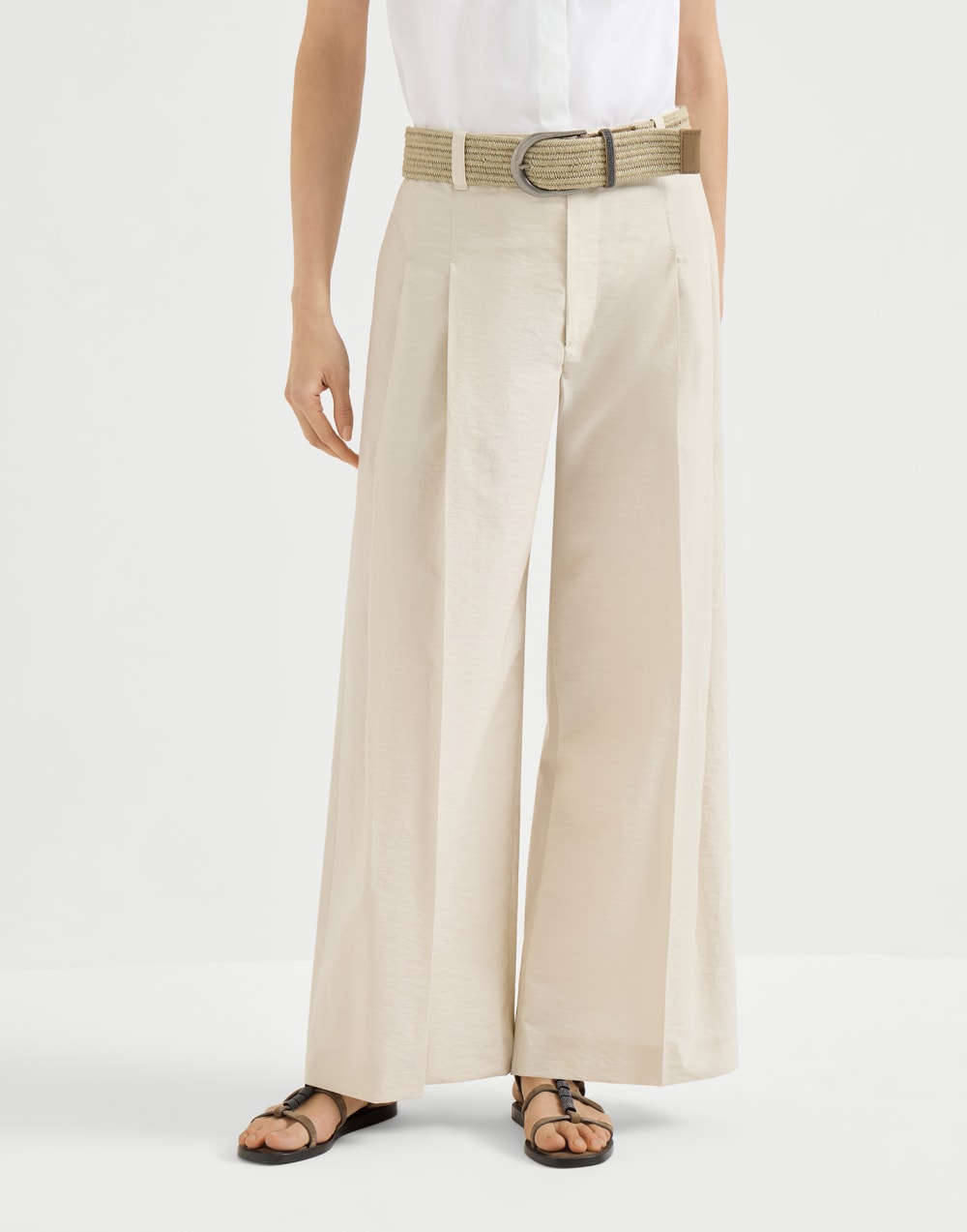 Pantalone A-Line Beige Donna - Brunello Cucinelli