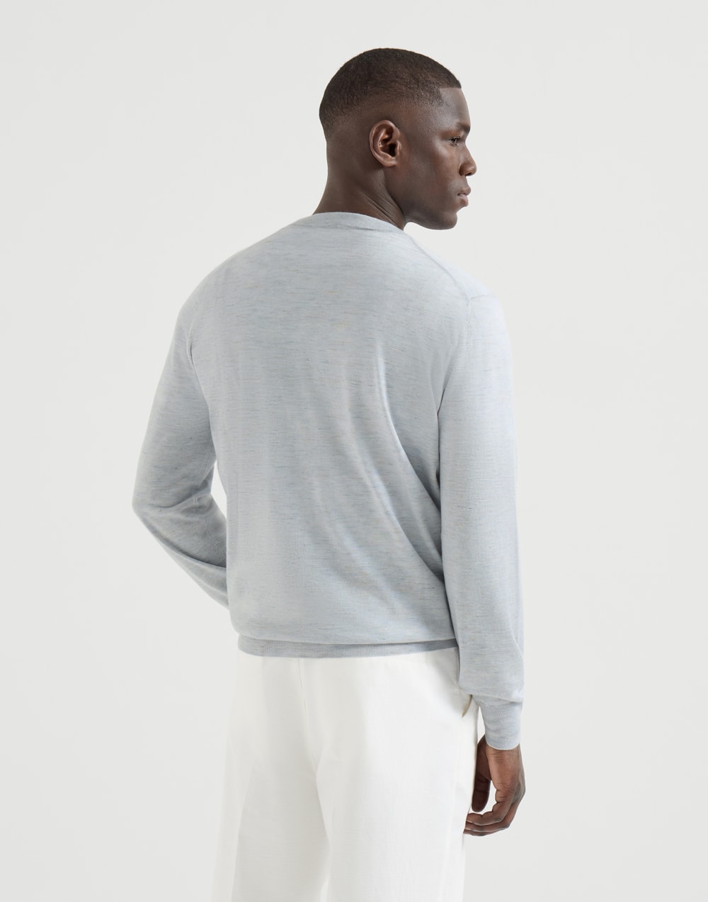 Lightweight sweater Pale Blue Man - Brunello Cucinelli