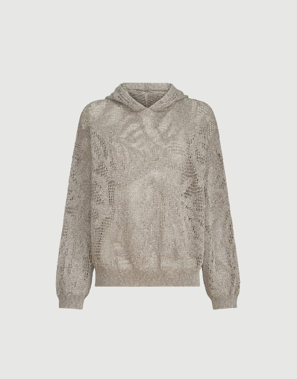 Pull Dazzling Water Lillies Marron Boue Femme - Brunello Cucinelli