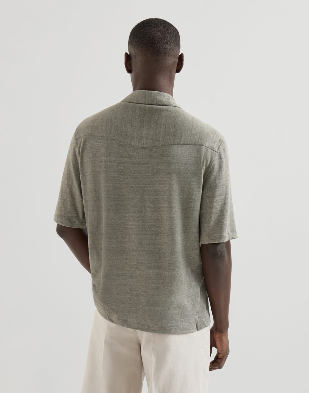 ジャージーシャツ カーキ メンズ - Brunello Cucinelli