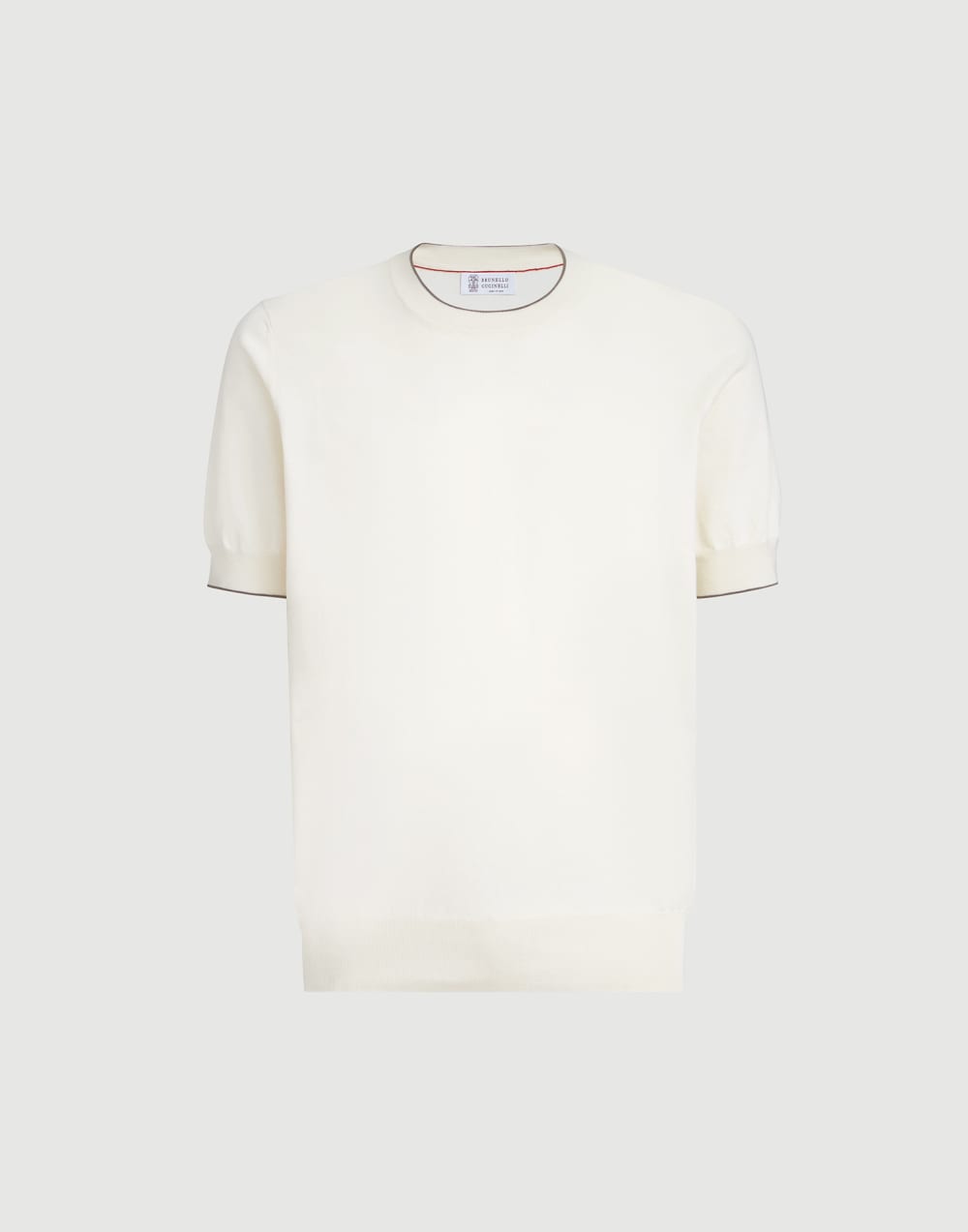 Camiseta de algodón Marfil Hombre - Brunello Cucinelli