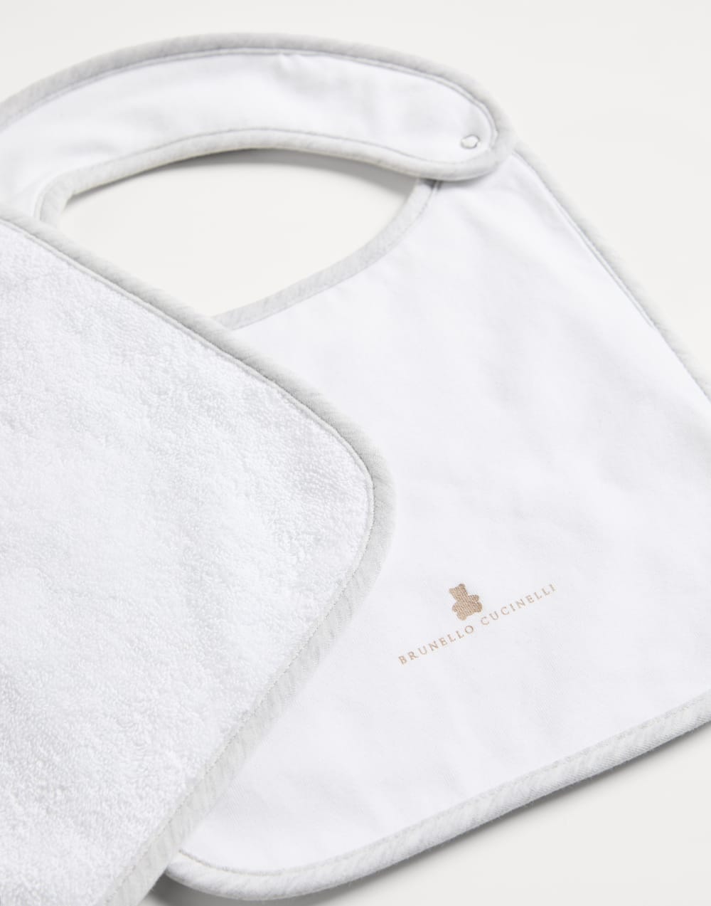 伯尼小熊2条装幼童围兜 白色 幼童 - Brunello Cucinelli