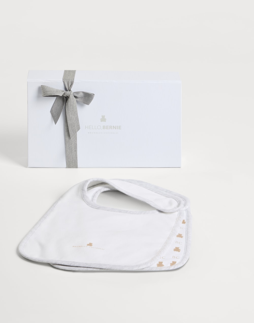 伯尼小熊2条装幼童围兜 白色 幼童 - Brunello Cucinelli