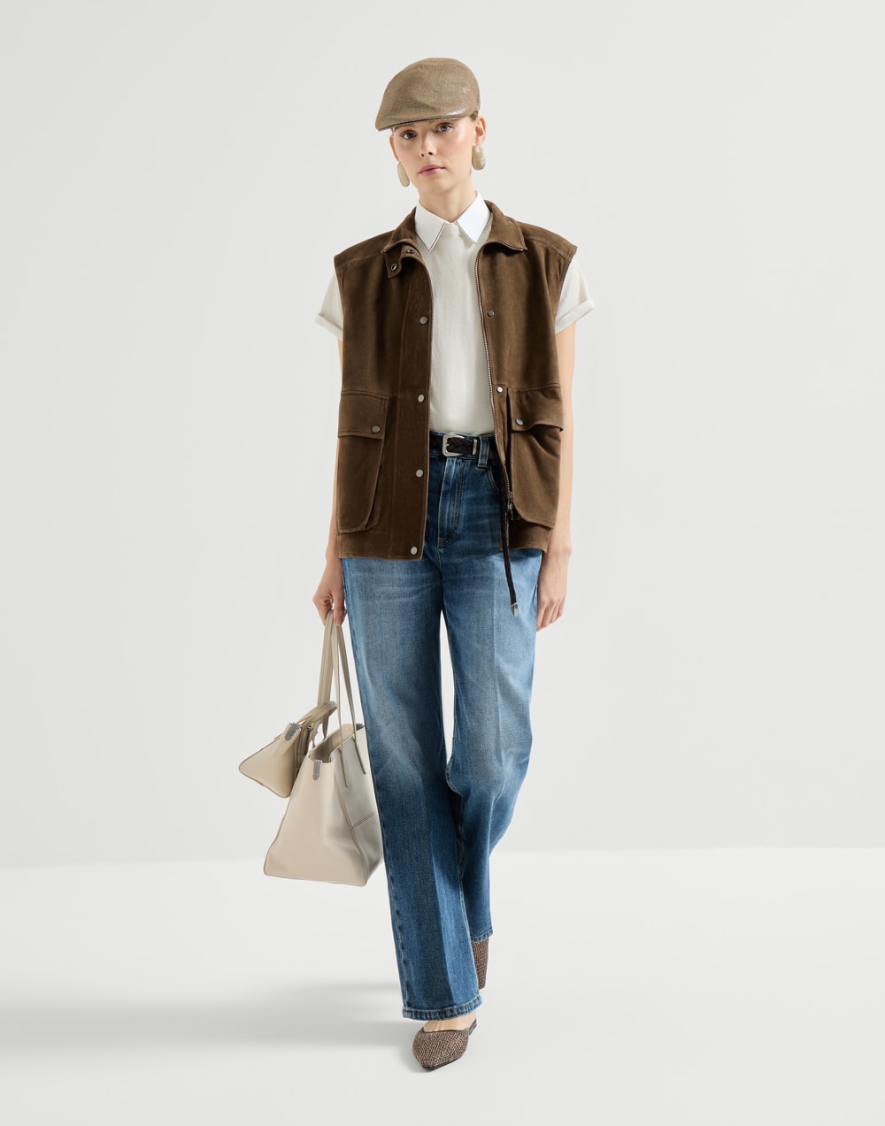 Contemporary Loose trousers Denim Woman - Brunello Cucinelli