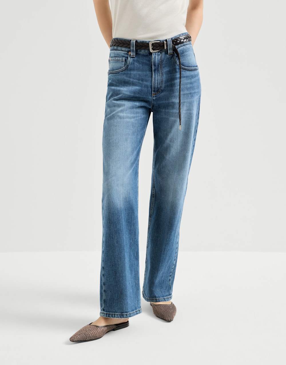 Contemporary Loose trousers Denim Woman - Brunello Cucinelli
