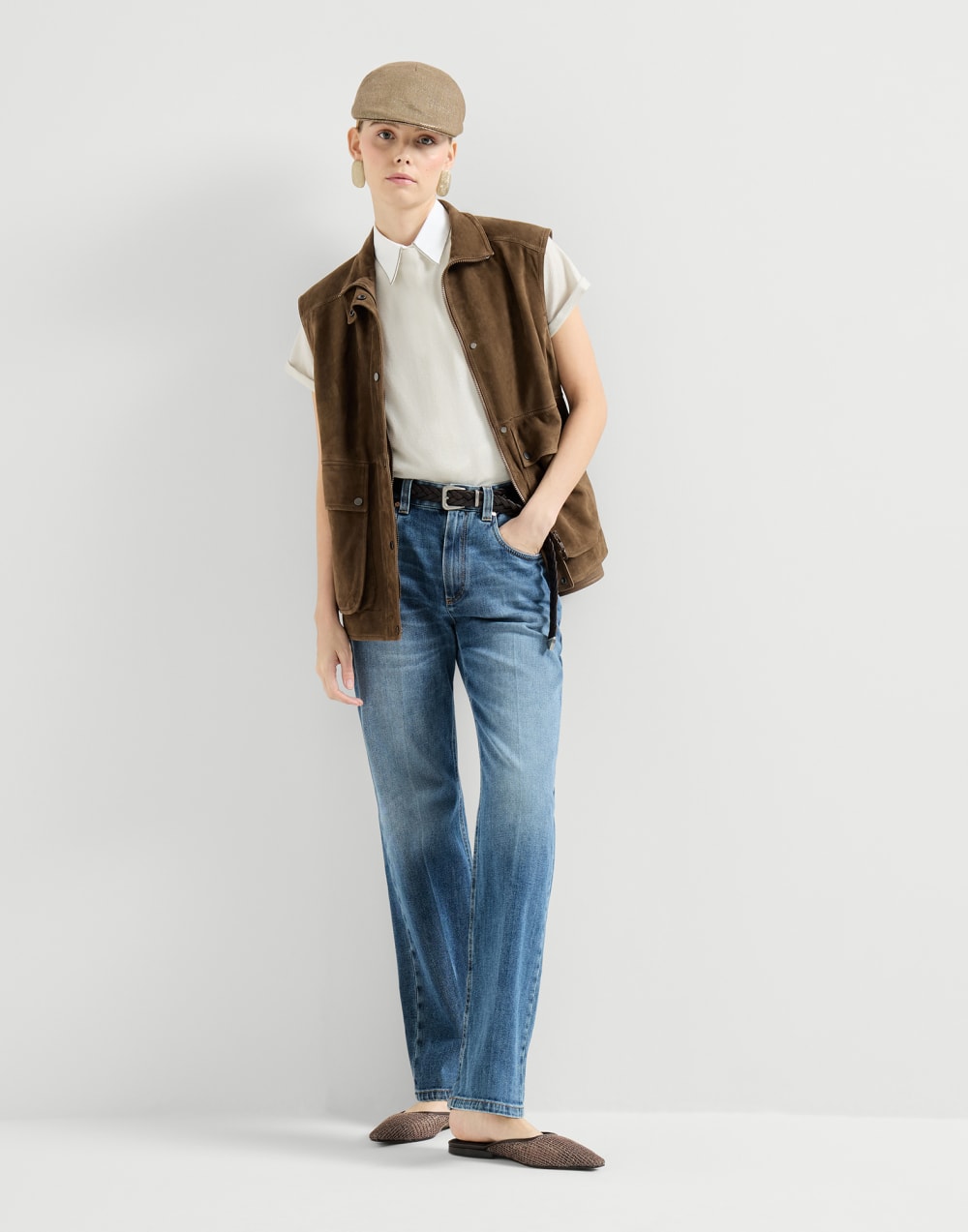 Contemporary Loose trousers Denim Woman - Brunello Cucinelli