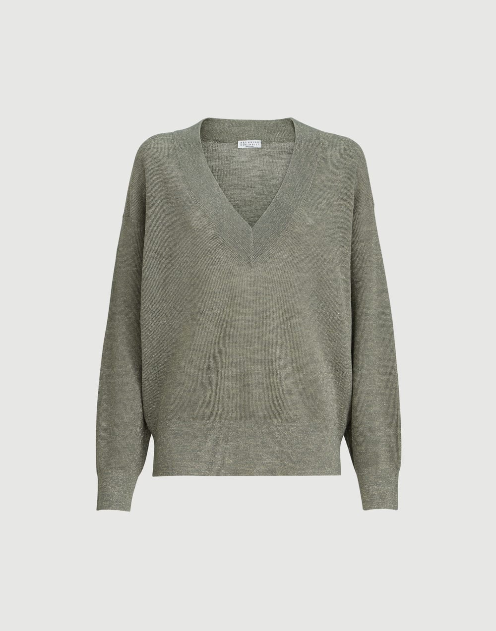 Pull en lin Vert Kaki Femme - Brunello Cucinelli