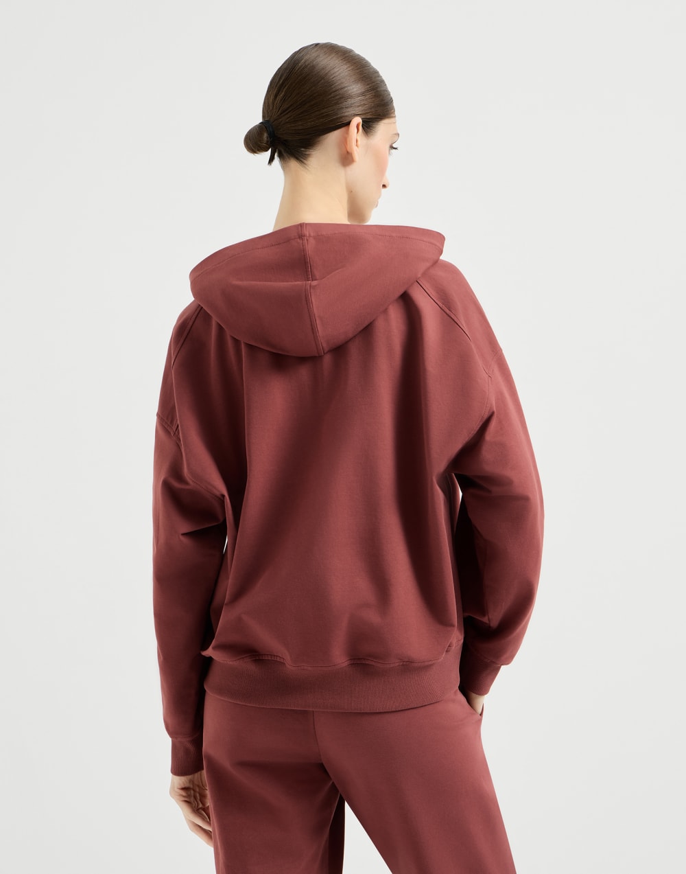 Sudadera de felpa ligera Rojo Mujer - Brunello Cucinelli