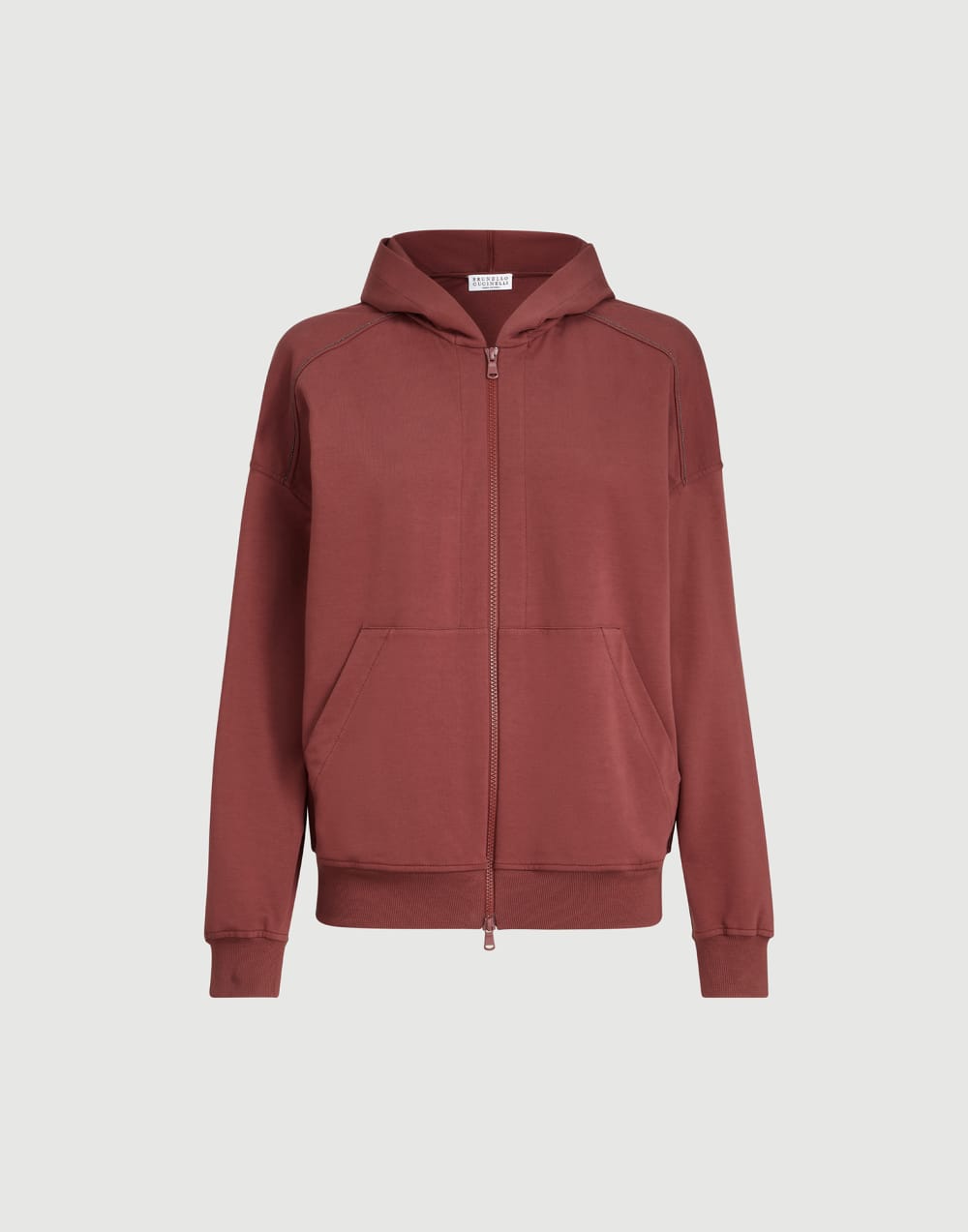 Sudadera de felpa ligera Rojo Mujer - Brunello Cucinelli