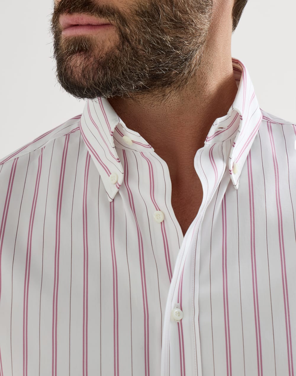 Striped poplin shirt White Man - Brunello Cucinelli