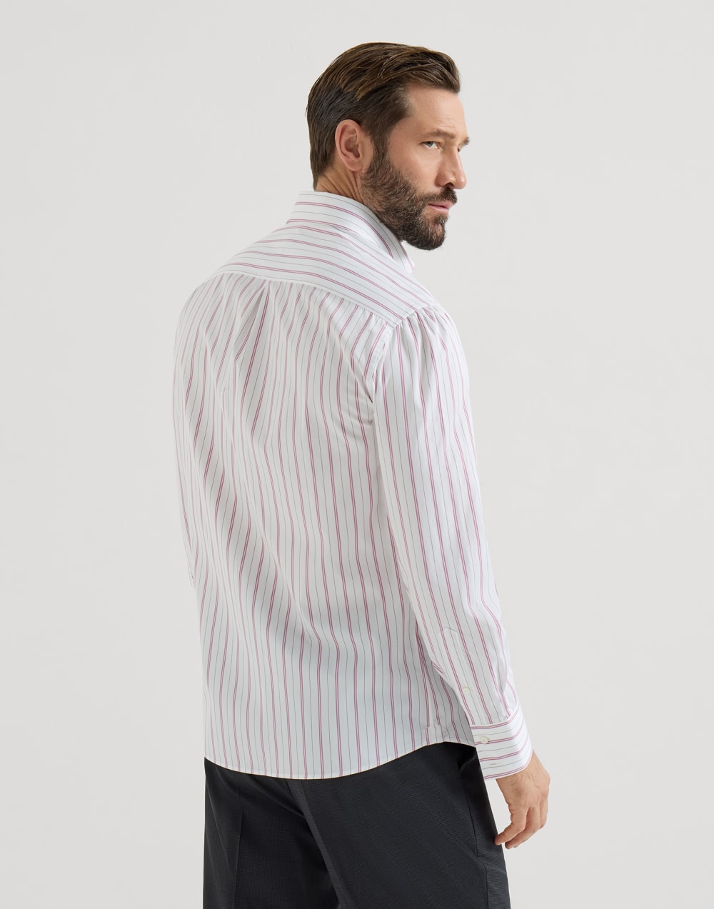 Striped poplin shirt White Man - Brunello Cucinelli