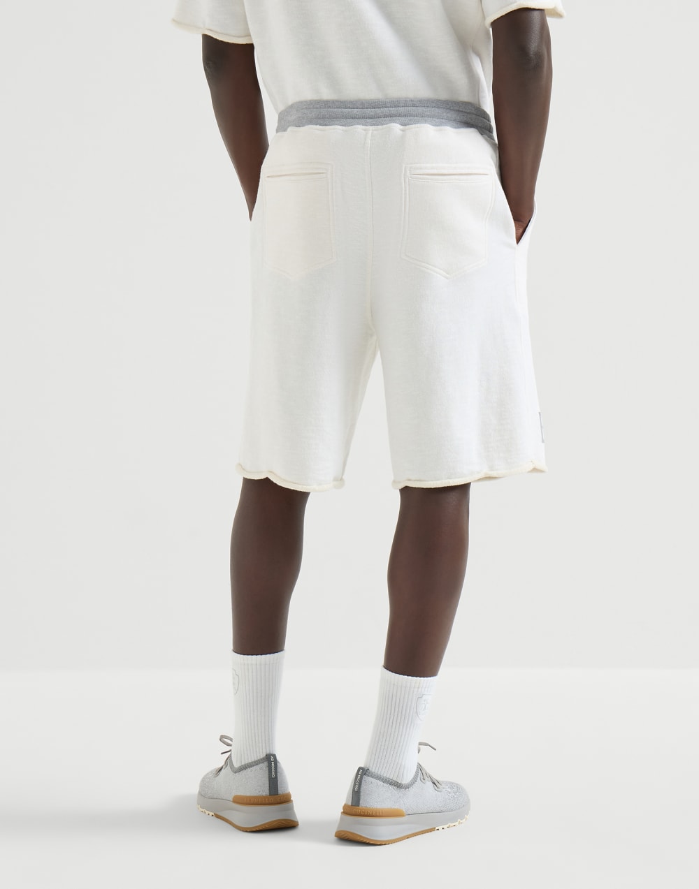 French terry Bermuda shorts Panama Man - Brunello Cucinelli