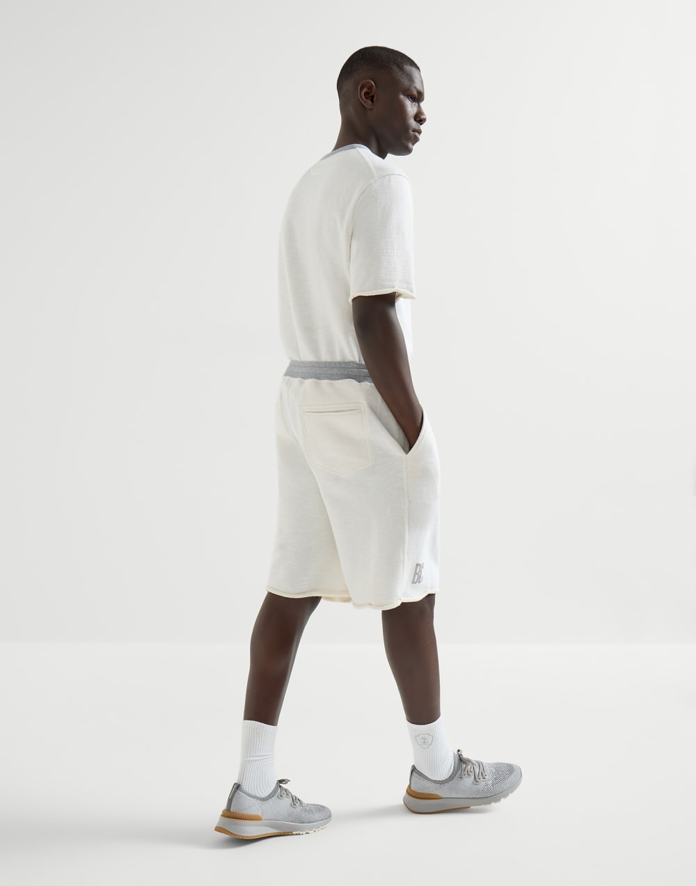 French terry Bermuda shorts Panama Man - Brunello Cucinelli