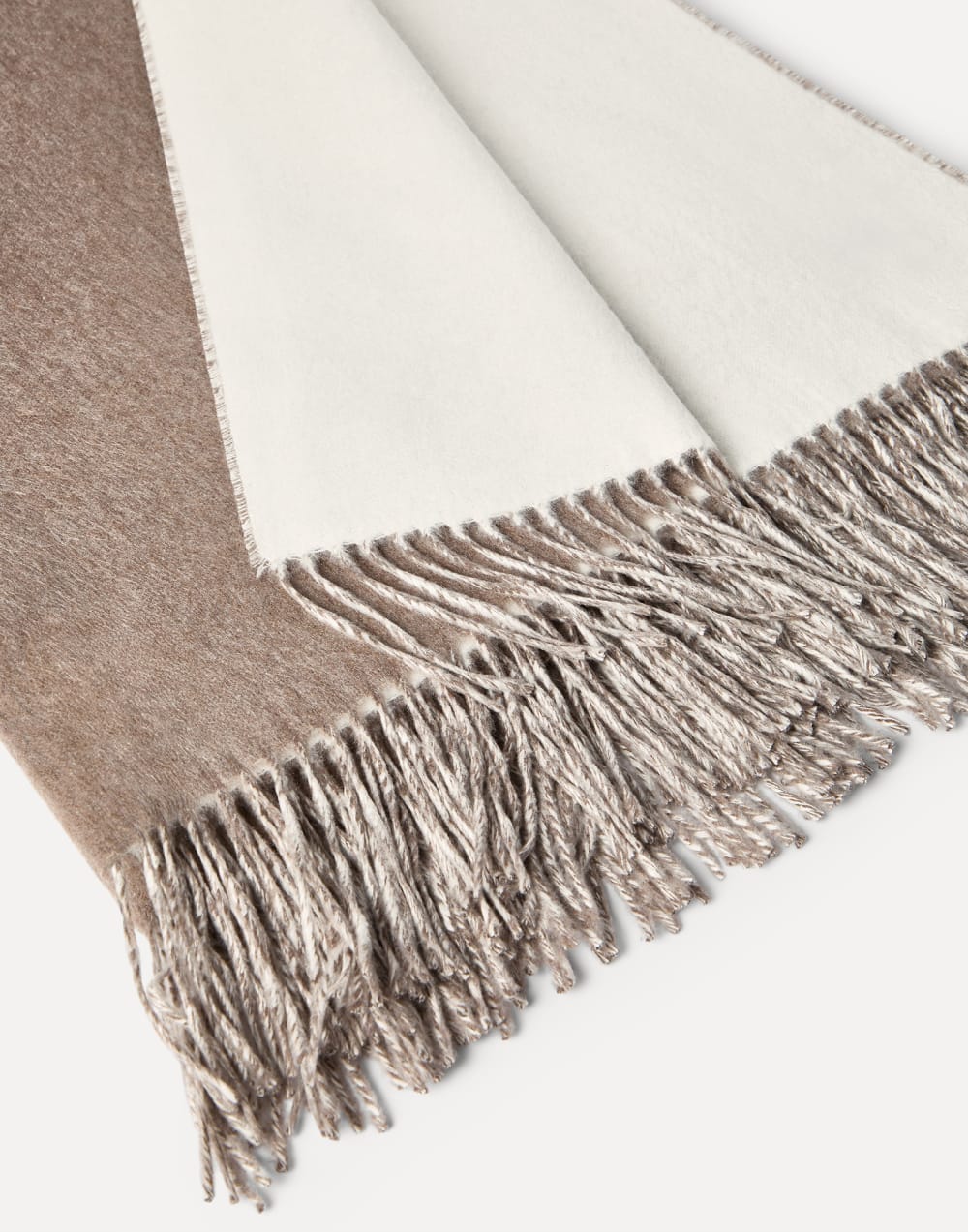 Плед из двойного шелка Бежевый Стиль жизни - Brunello Cucinelli