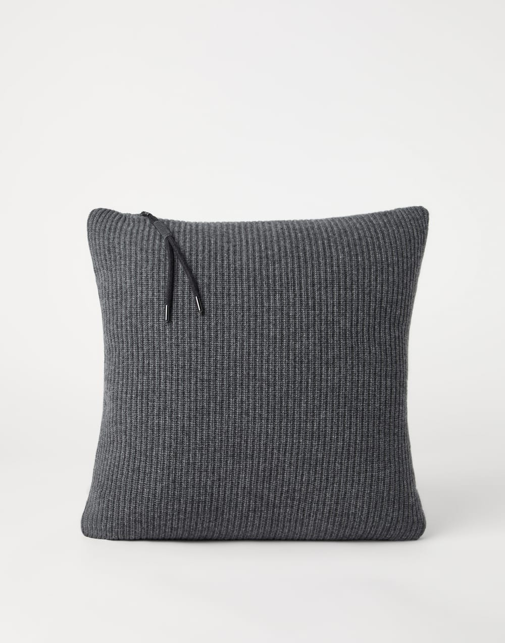 Shiny Zipper Pull knit cushion Lead Lifestyle - Brunello Cucinelli